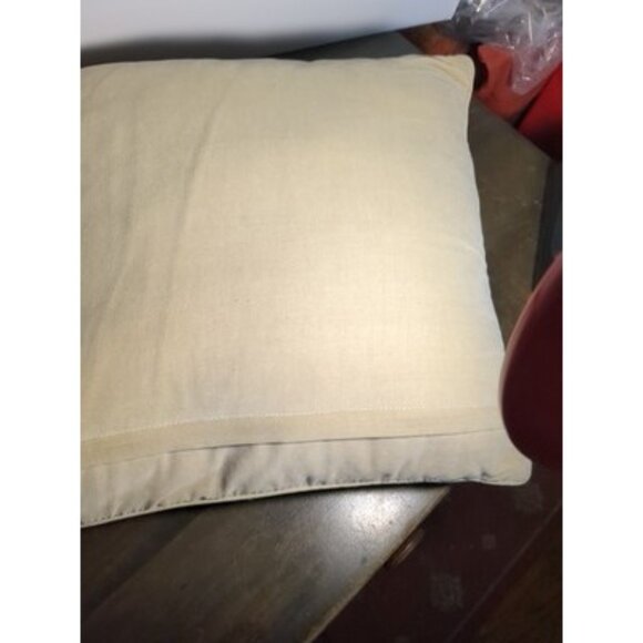 Throw Pillow AFSHAR Needlepoint Abstract Design 16x16 Navy Eggplant Poly Fill - Picture 10 of 16